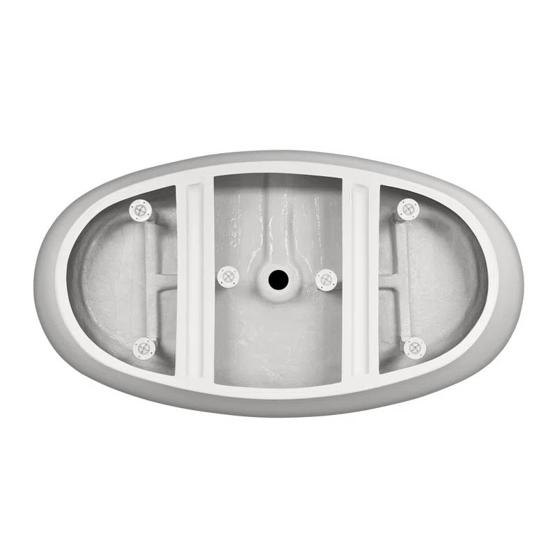 Wyndham Collection WCBTE652060SWATPPC Dorrit 60" x 32" Freestanding Soaking Acrylic Bathtub with Faucet