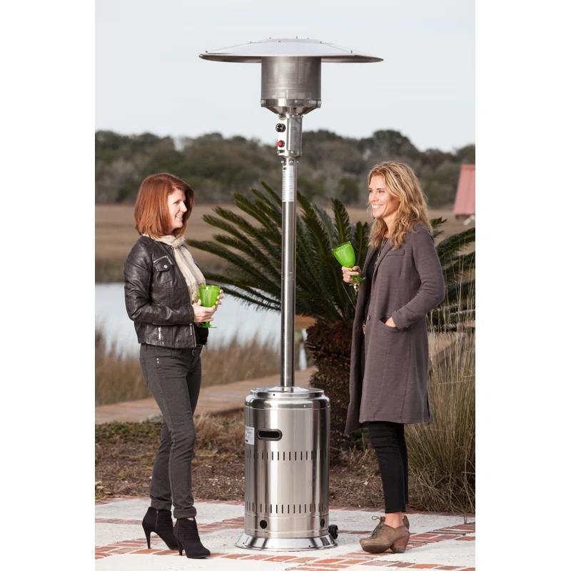 Fire Sense Fire Sense Performance Series Patio Heater with Wheels 50,000 BTU Output-Unpainted Stainless Steel