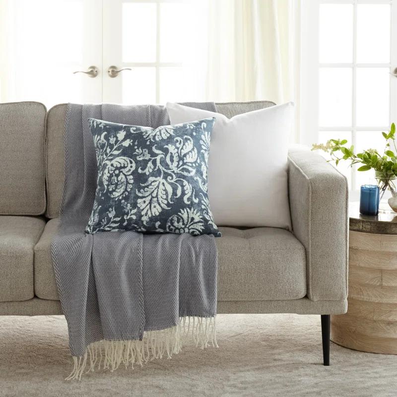 Cotton Throw Square Pillow Cover & Insert