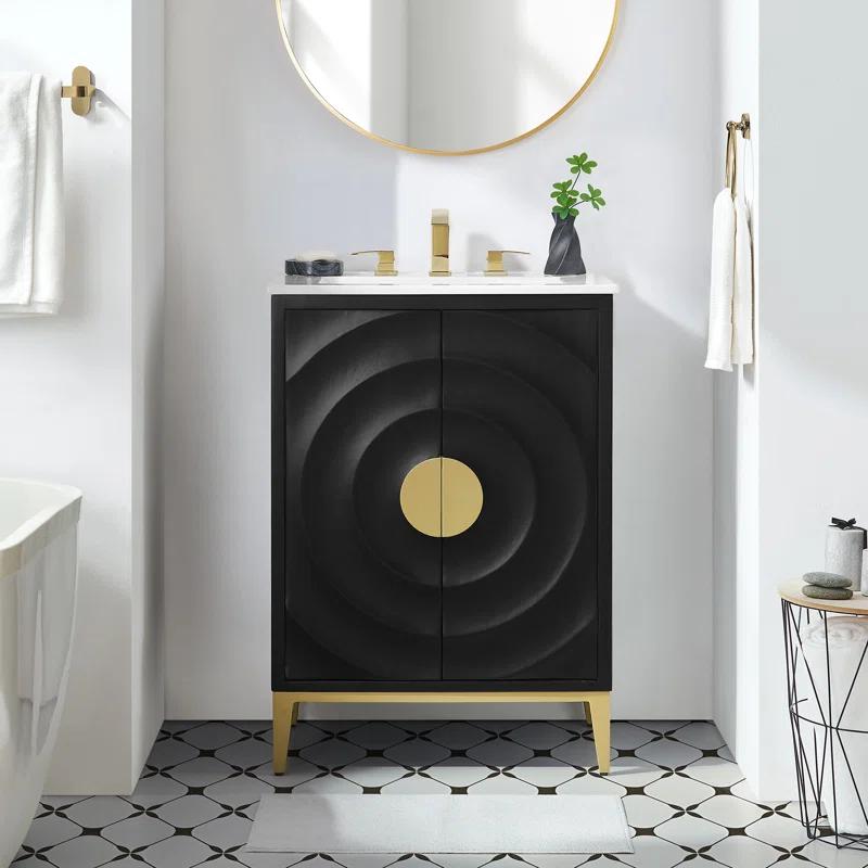 Modway Beau 24" Bathroom Vanity Cabinet (Sink Basin Not Included) In Black