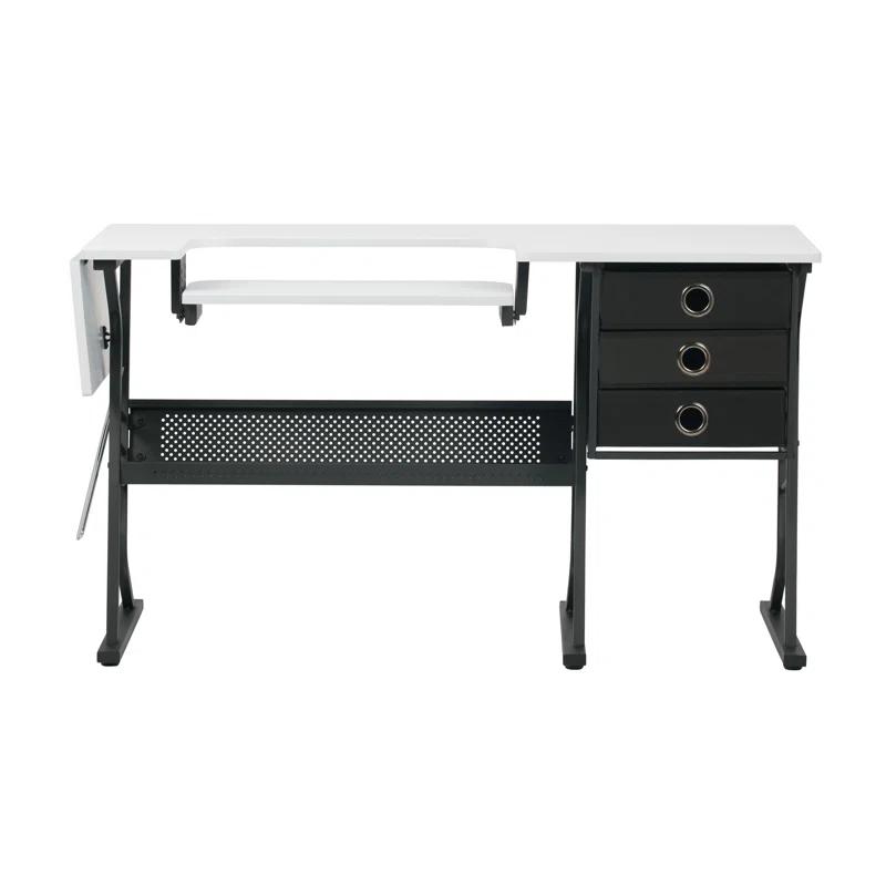 Sew Ready 60.25'' x 23.75'' Sewing Table with Sewing Machine Platform