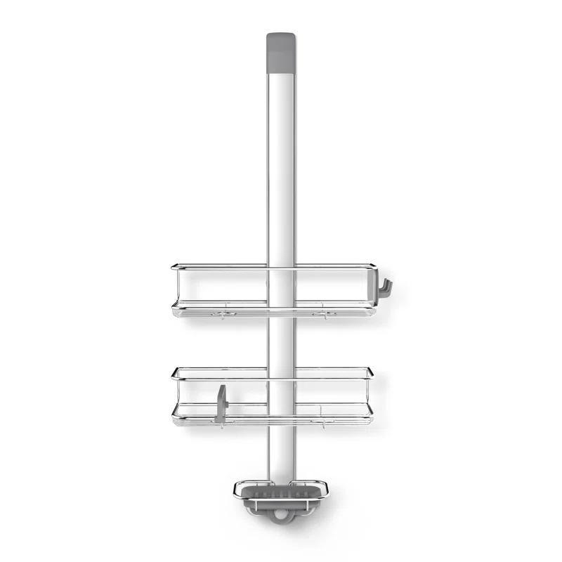 Simplehuman Adjustable Shower Caddy, Stainless Steel and Anodized Aluminum