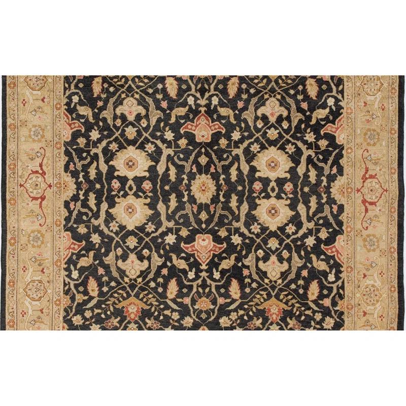Bokara Rug Co., Inc. Rectangle Oriental Hand-Knotted Wool Area Rug in Black/Brown/Red