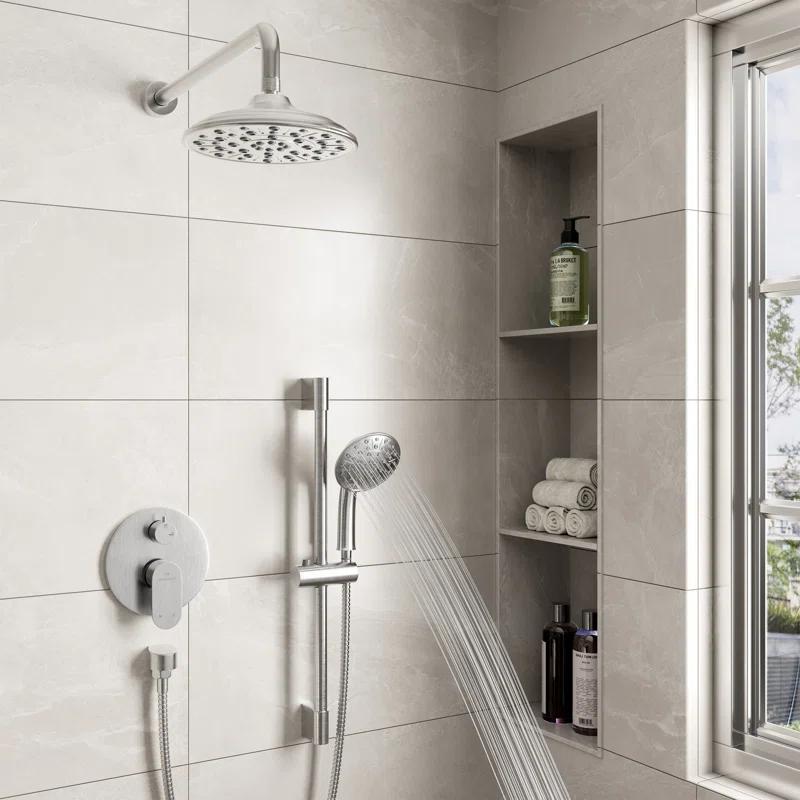 Calliope Wall Mounted 2-Function Retro Pressure-Balanced Shower System with 3 Setting Handheld