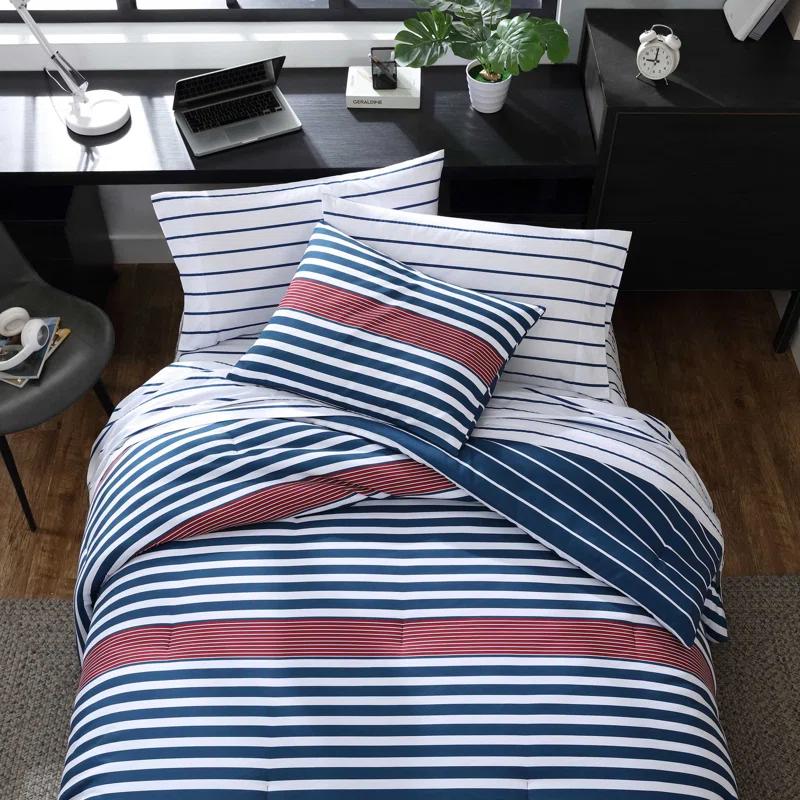 Nautica Nautica Kennedy Stripe Reversible Navy Comforter Set