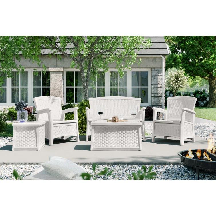 Suncast Rectangular Resin Outdoor Coffee Table