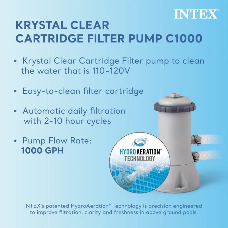 Intex Intex 15 x48" Inflatable Pool with Ladder, Pump and Deluxe Pool Maintenance Kit