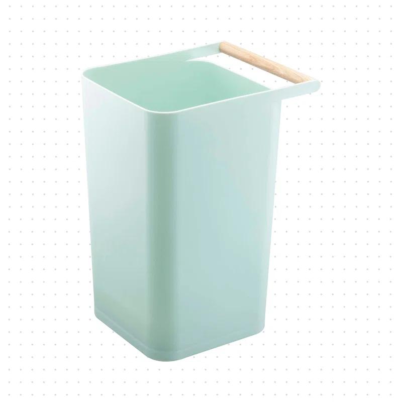 Como Yamazaki Home Slim Square Trash Can Garbage Waste Basket For Bathroom or Kitchen, 2.5 gallons