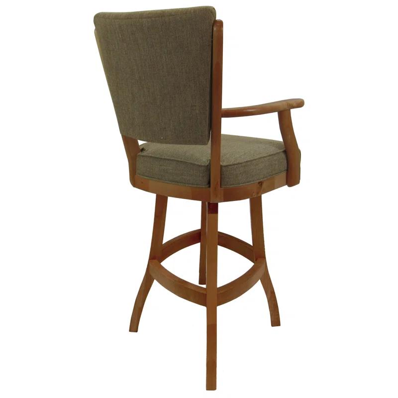 Red Barrel Studio® Irminger Classic Swivel Wood Extra Tall Stool 34" Seat