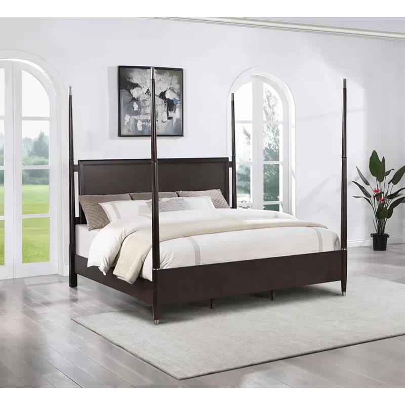 Kirby Kha Emberlyn Wood Poster Bed Brown