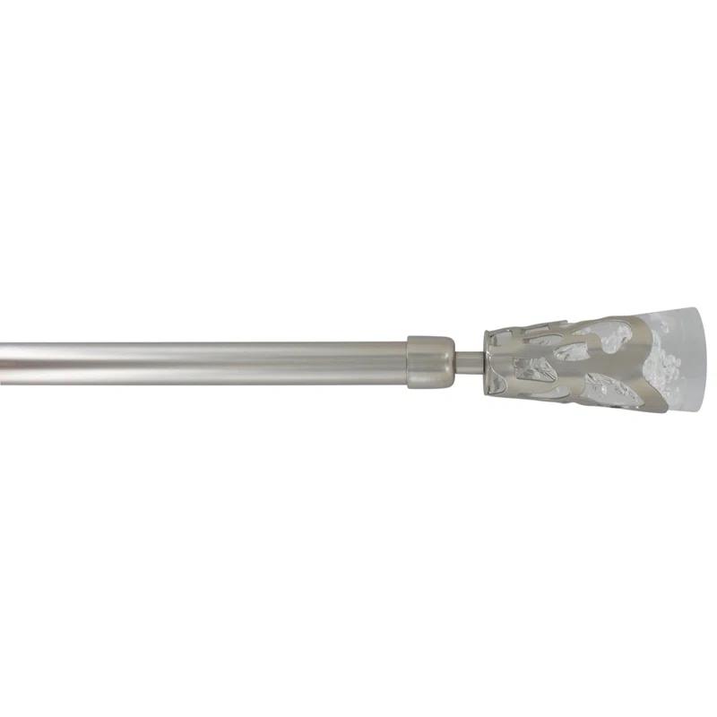 Evideco Luxury Steel Adjustable Single Curtain Rod