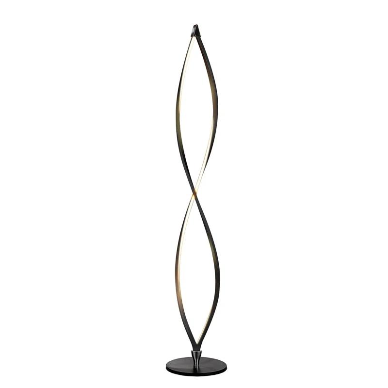 Brightech Twist 43 in. Industrial 2-Light LED Energy Efficient Floor Lamp with Built-In 3-Way Dimmer