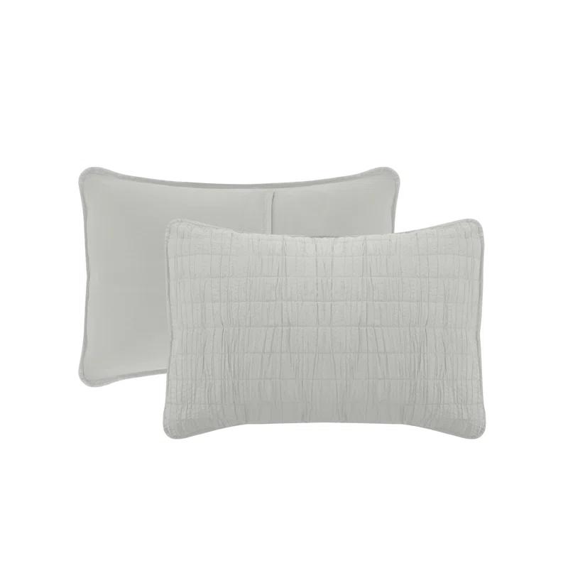 Swift Home Ultra Soft Crinkle Washed Microfiber 3-Piece Quilt Set