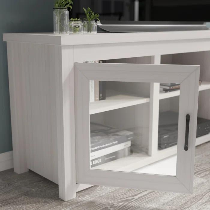 Flash Furniture Hatteras Classic TV Stand for up to 80" TVs with Glass Fronted Doors