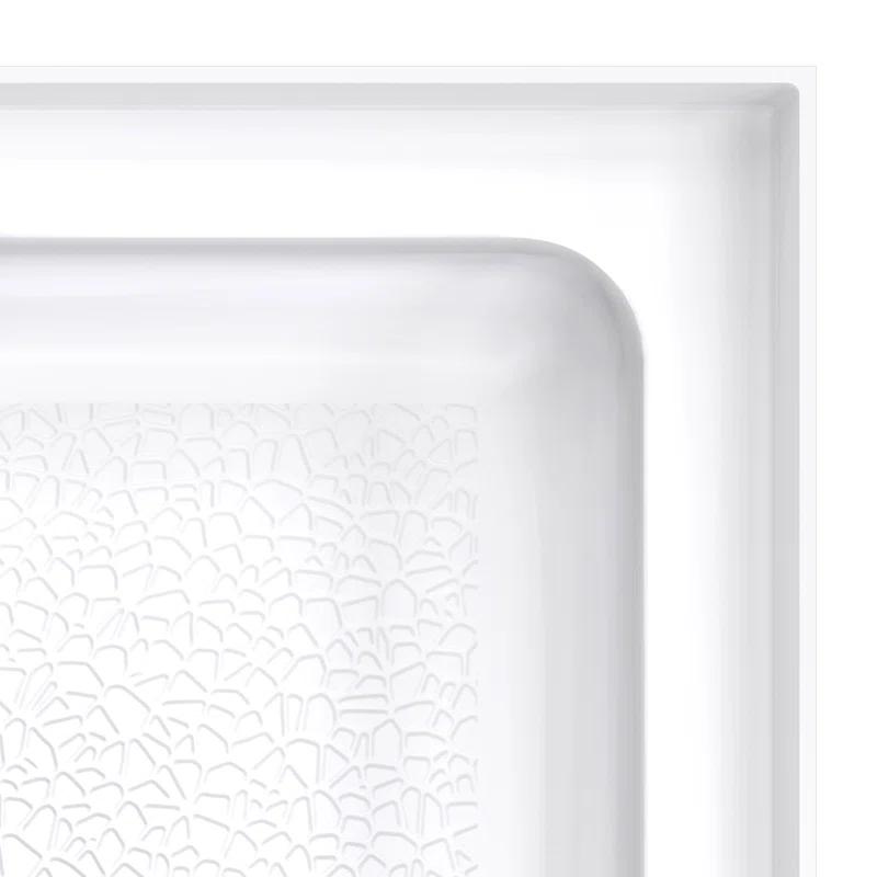 DreamLine DreamLine DreamStone 36 in. D x 36 in. W Base and Wall Kit in White Modern Subway Pattern BWDS36362MC0001