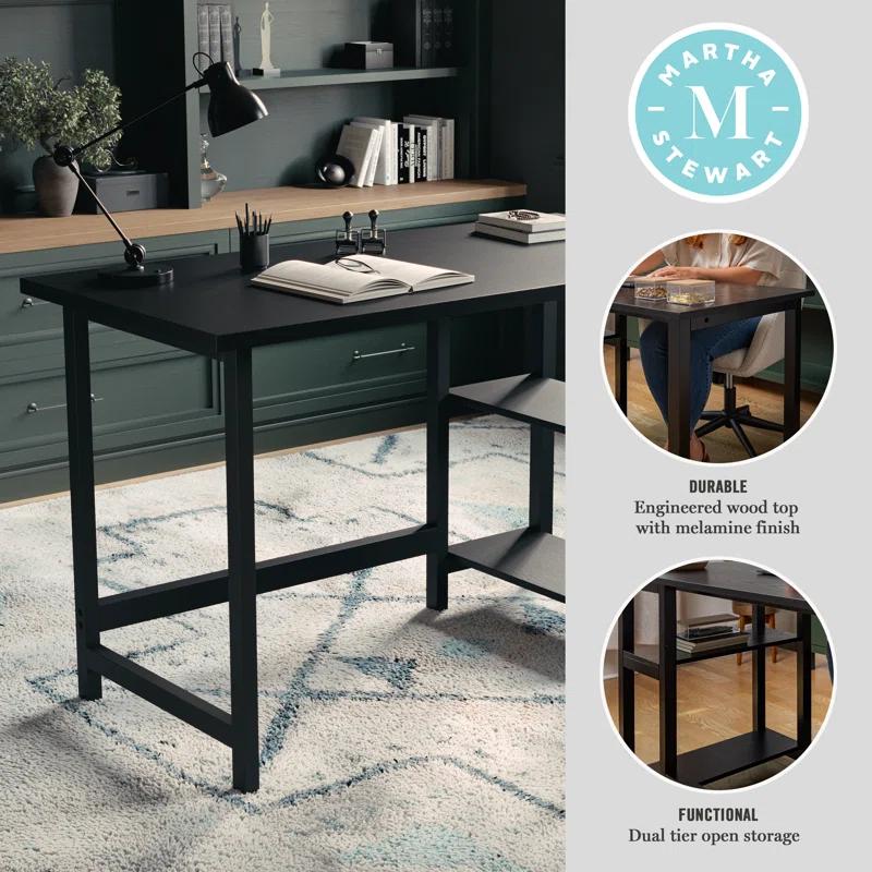 Martha Stewart Martha Stewart Beckett Home Office Trestle Desk with Shelves