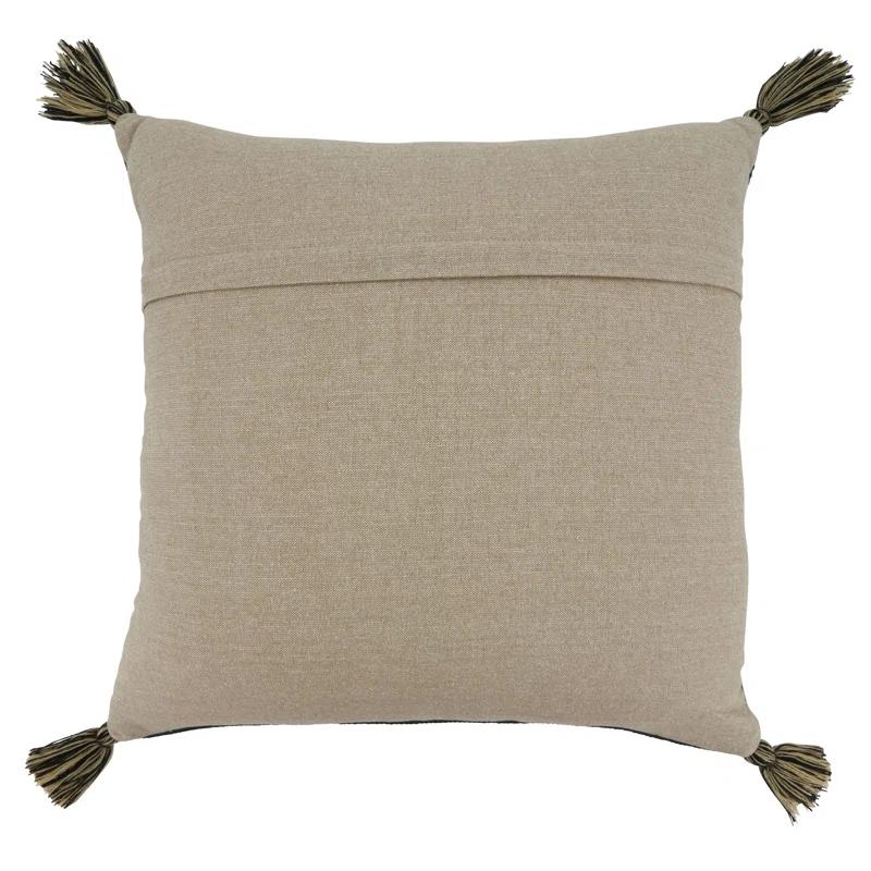 Saro Dinah Collection Embroidered Cotton Throw Pillow