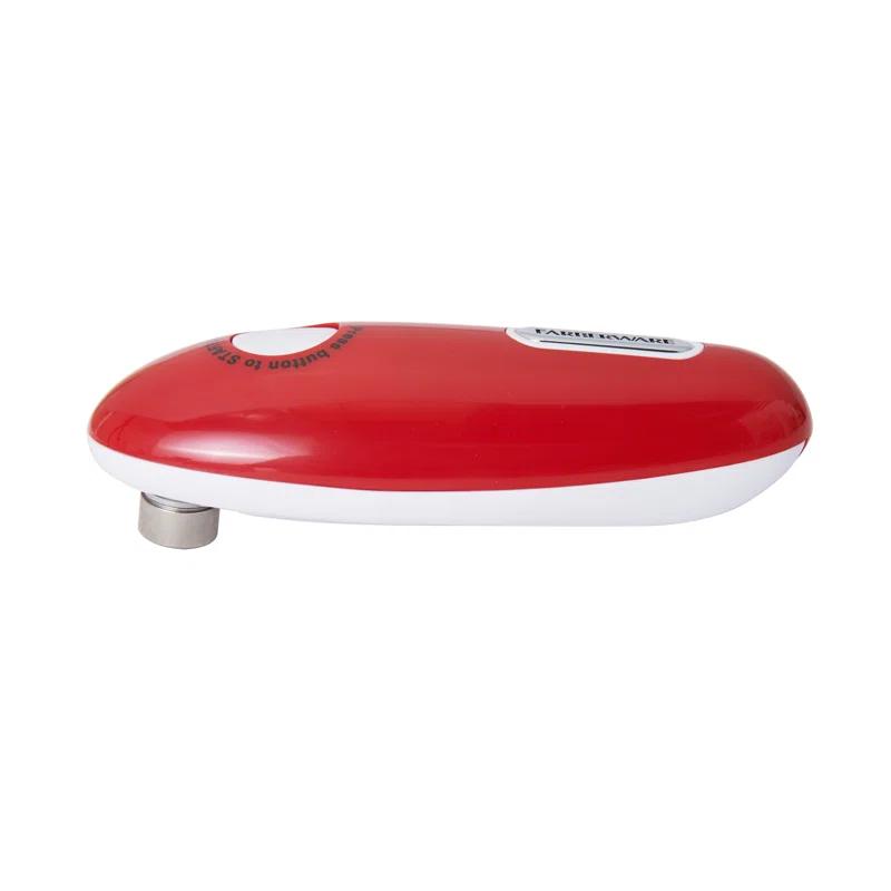 Red and White Hands-Free Automatic Can Opener