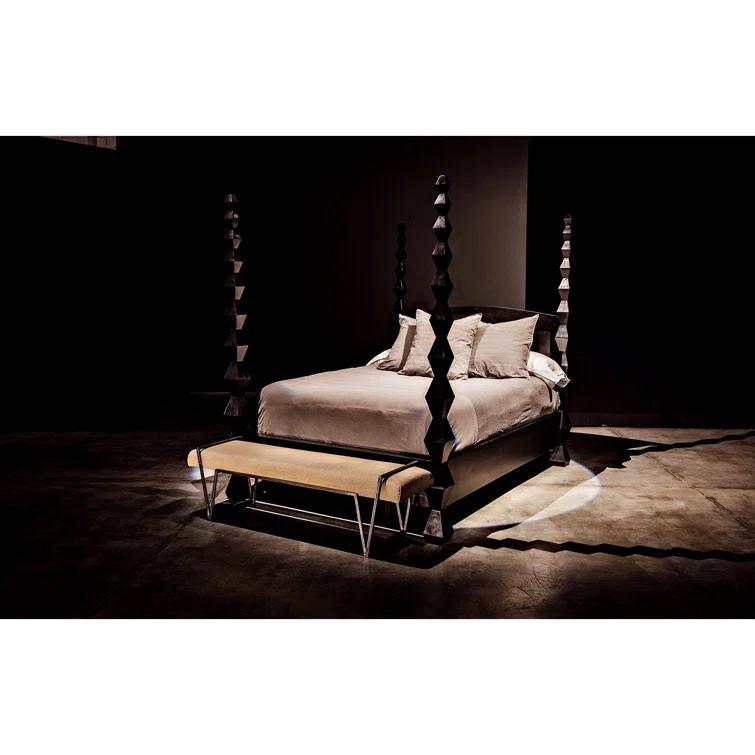 Noir Brancusi Solid Wood Four Poster Bed