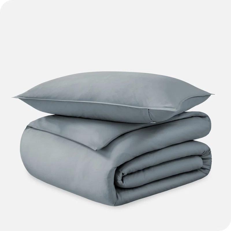 Bare Home 400 Thread Count Organic Cotton Sateen Duvet Cover Set