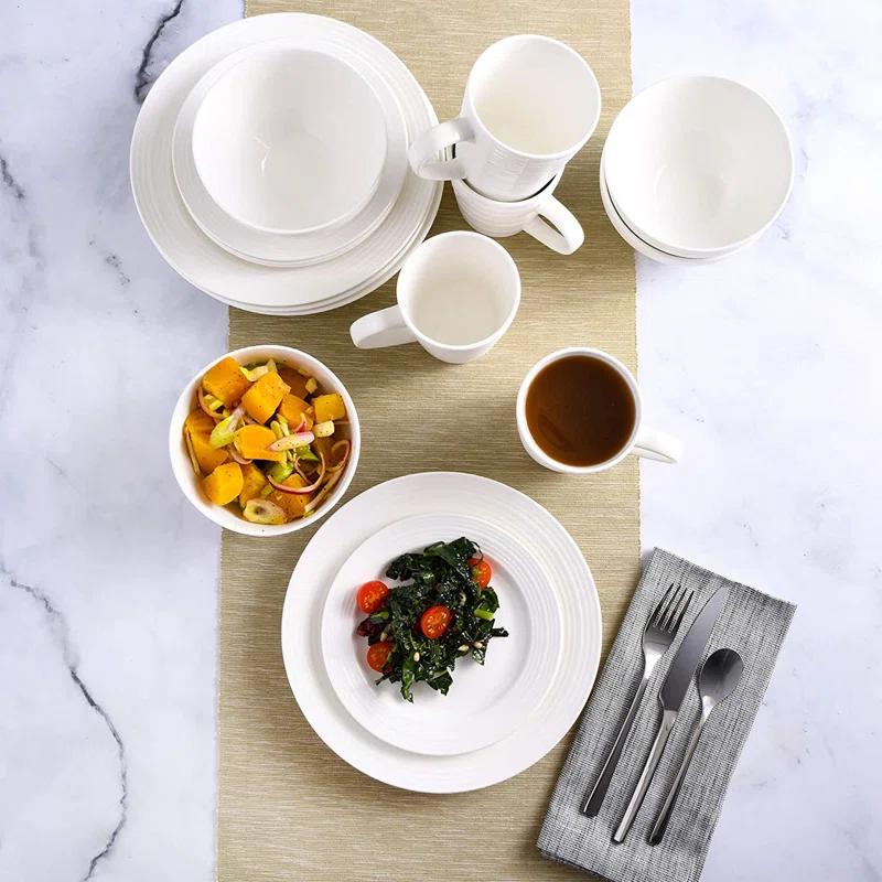 Gibson Amelia Court 16 Piece Dinnerware Set, Service for 4