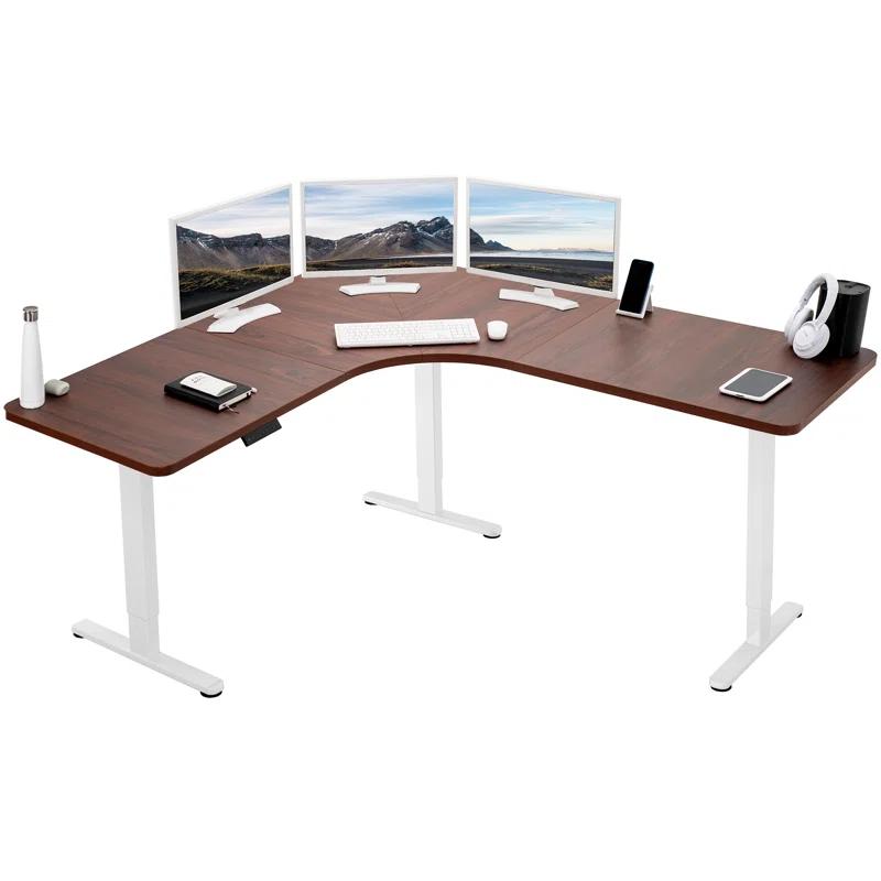 Vivo VIVO Electric 71" x 71" Curved Corner Stand Up Desk (E3CB2 Series)
