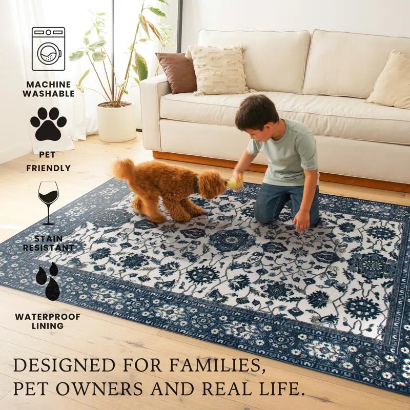 My Magic Carpet Flatweave Washable Oriental Indoor / Outdoor Rug