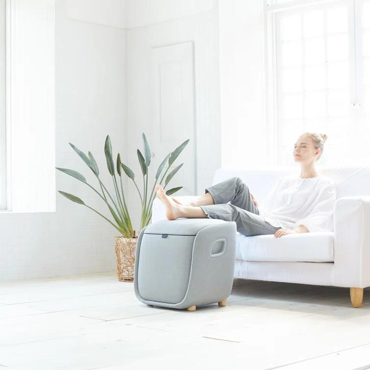 Synca Wellness Upholstered Heated Massage Chair with Ottoman