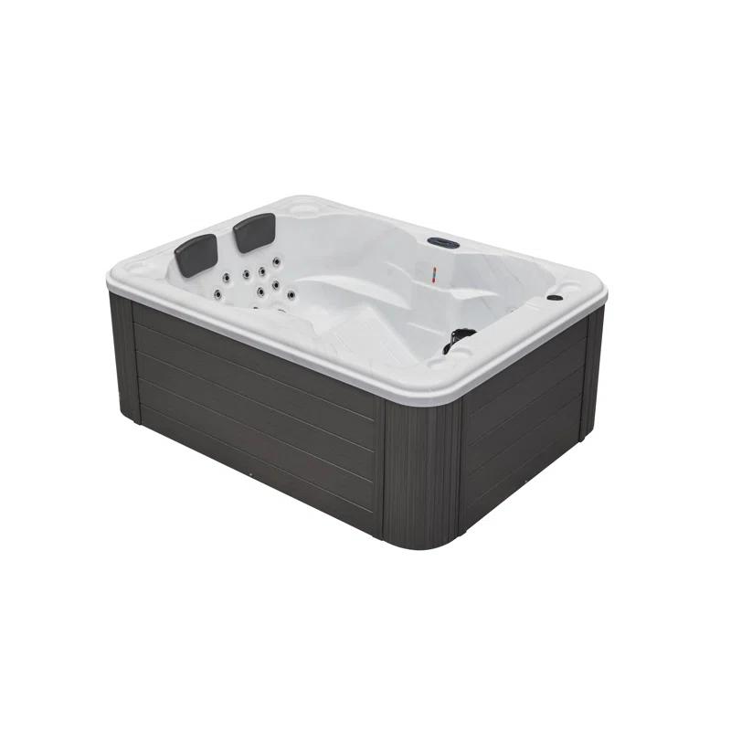 Luxury Spas Luxury Spas 4 - Person 39 - Jet Acrylic Rectangular Standard Hot Tub with Ozonator in Gray