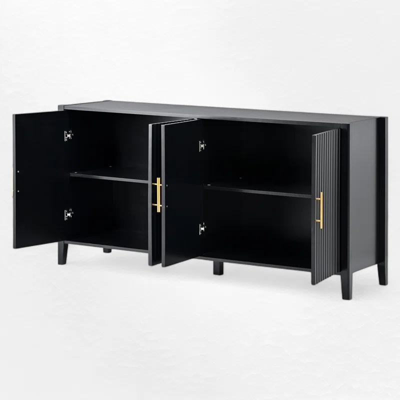 Condola Modern 63.1" Sideboard, Storage Credenza, Buffet Cabinet, Dining Cabinet with Metal Handles