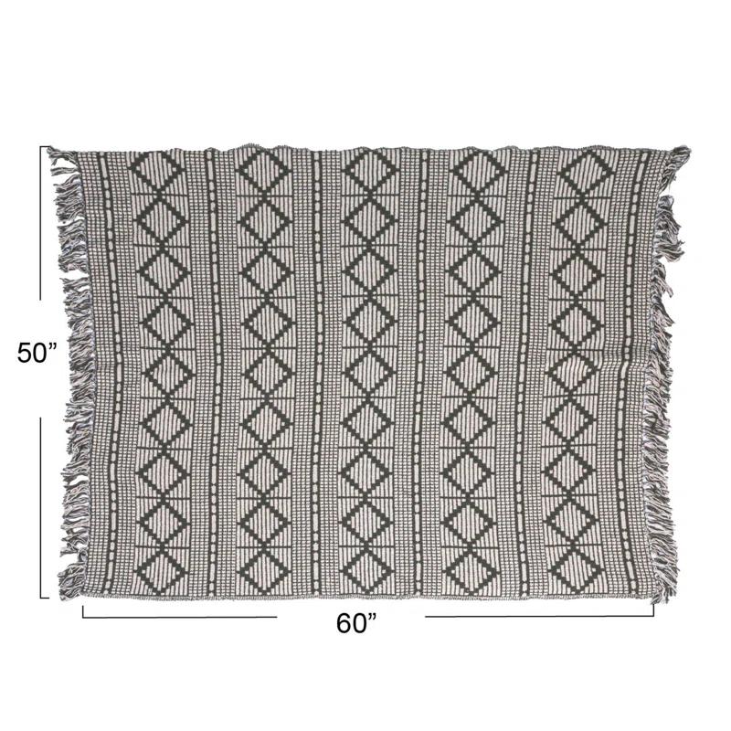 Bloomingville Hand Woven Throw Blanket