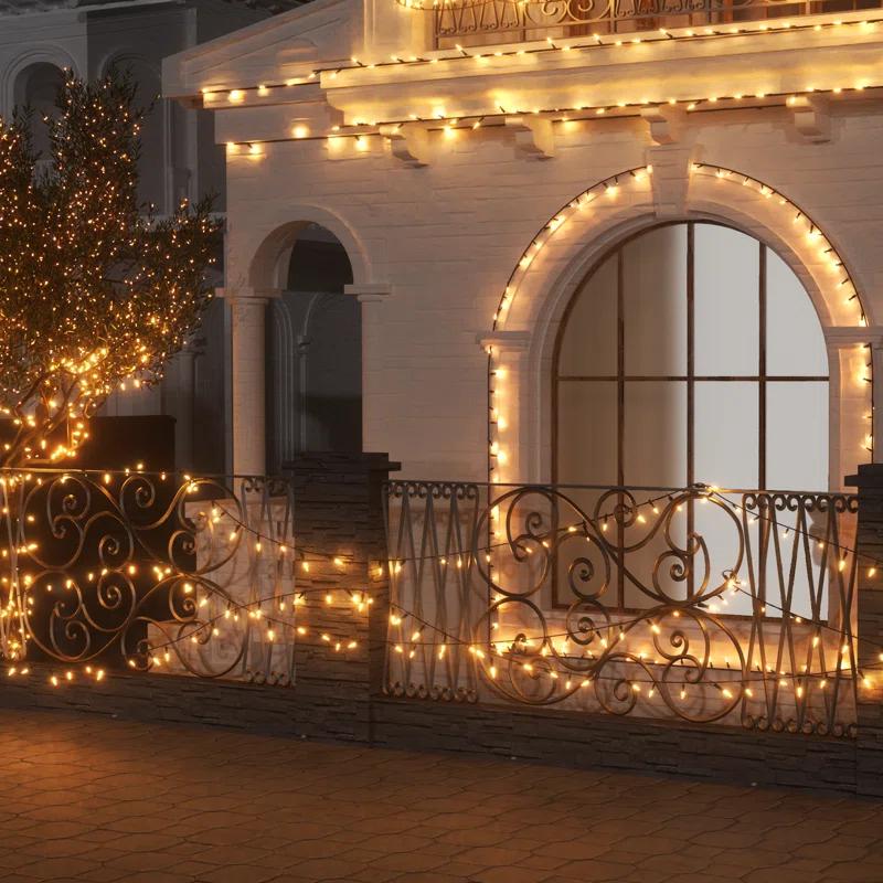 Bring Home Furniture 516" Halloween & Christmas Decorative 100-Bulb LED String Lights, Outdoor Waterproof, Reusable