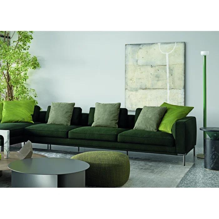 Green Aluminum and Concrete LED Floor Lamp