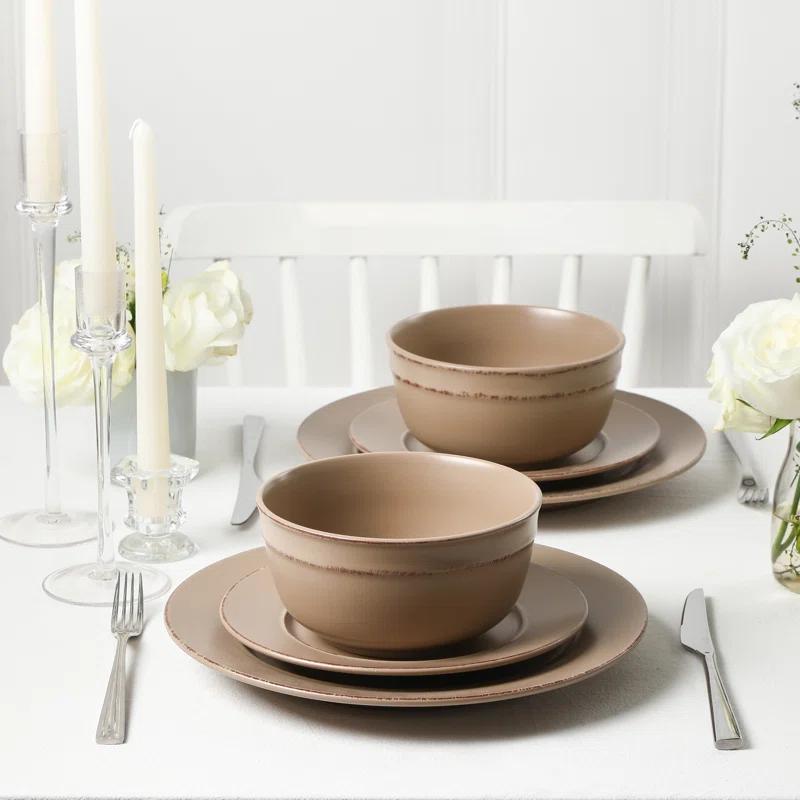 Earth & Clay Earth & Clay Hazel 24-Piece Dinnerware Set Stoneware (Set of 24)