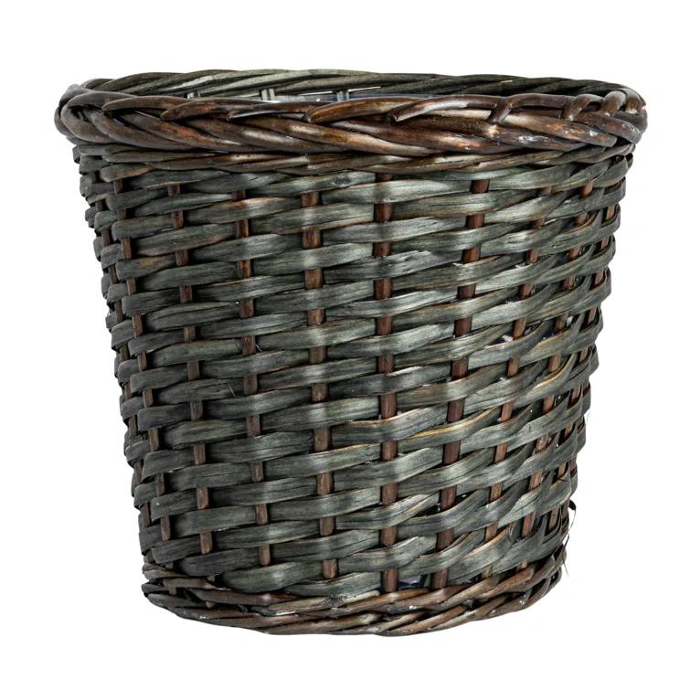Household Essentials Willow Wicker Open Waste Basket