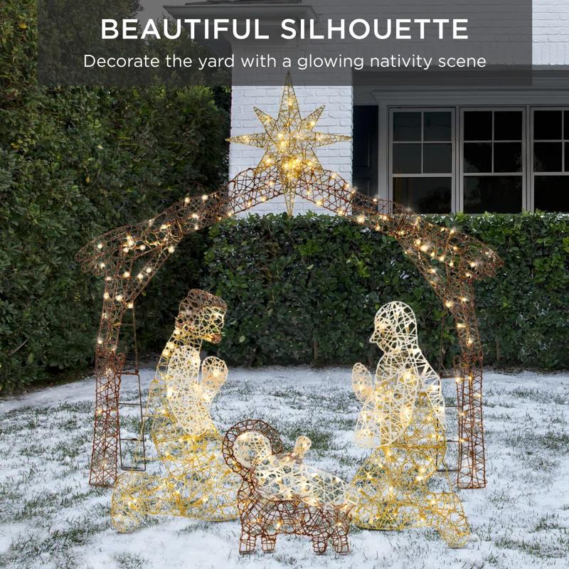 The Holiday Aisle® Christmas Nativity Scene Yard Decoration Light Display
