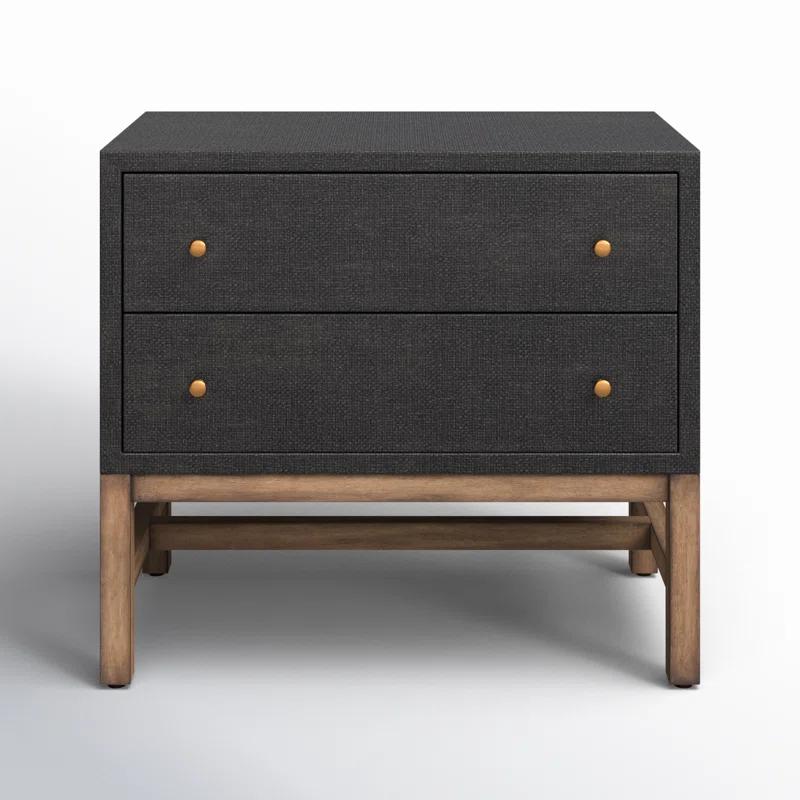 Birch Lane™ Hakana 2 - Drawer Raffia Nightstand