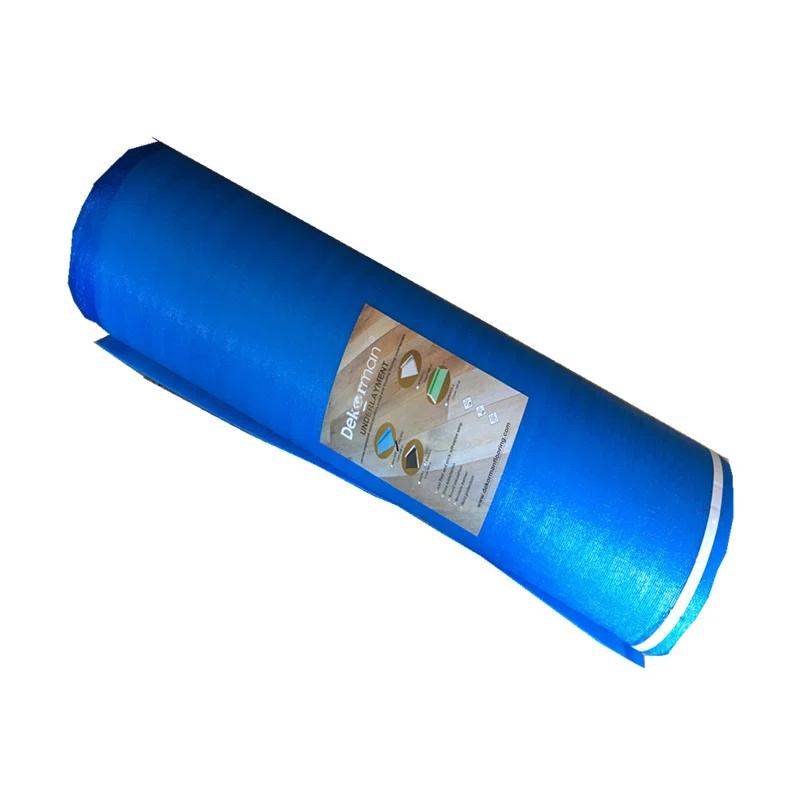 Dekorman Dekorman 3mm Sound and Moisture Barrier Blue Foam Underlayment for Laminate and Wood Flooring (200 sq.ft./roll)