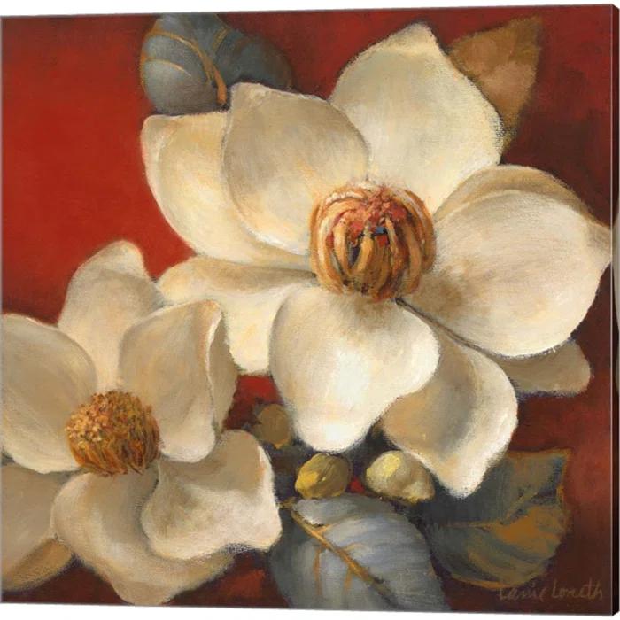 Red Barrel Studio® " Magnolia Passion I & II " by Lanie Loreth 2 - Pieces (Set of 2)