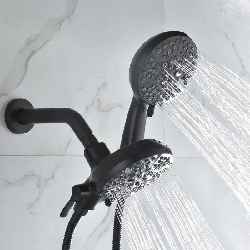 RBROHANT JK0192 High Pressure 7-Way Shower Head Combo, Hand Held Shower & Rain Shower Separately or Together with Rough-in Valve