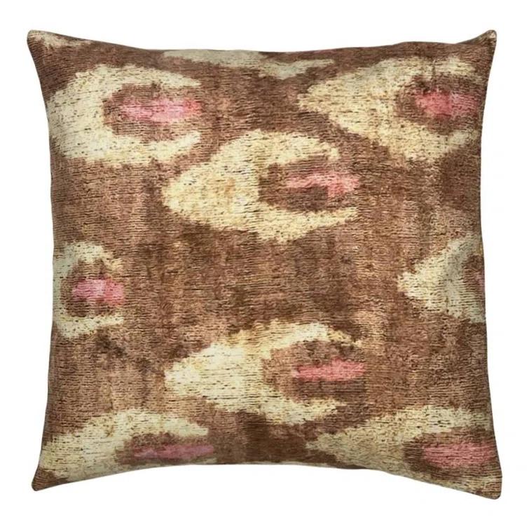 Pasargad NY Ikat Velvet Throw Pillow