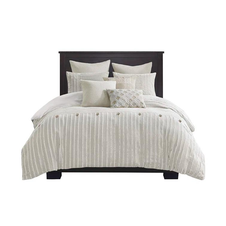 Madison Park Signature Madison Park Signature Essence Oversized Cotton Clipped Jacquard Comforter Set