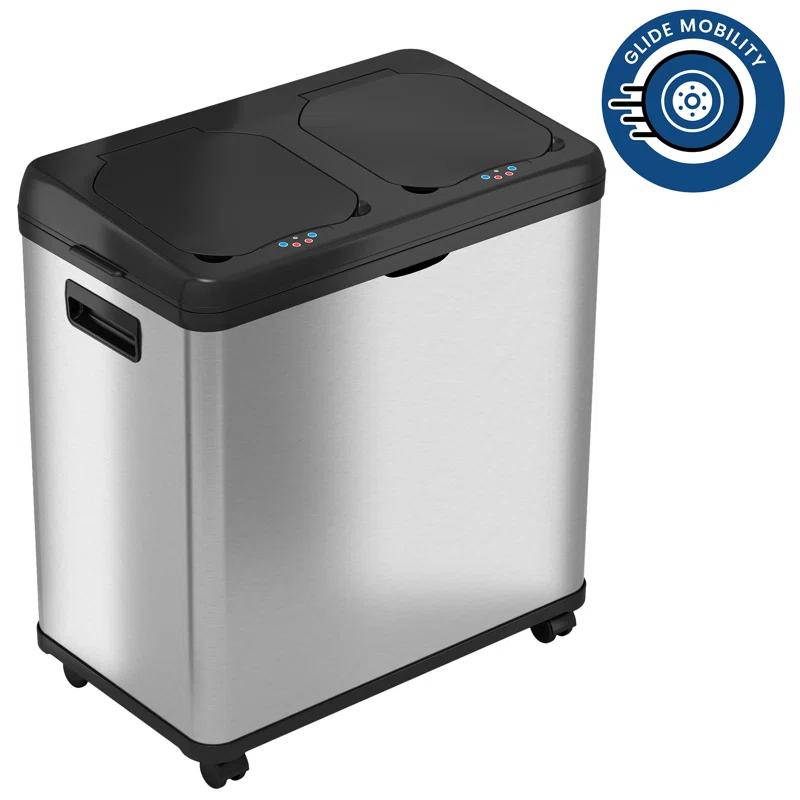 iTouchless Touchless Stainless Steel 16 Gallon Motion Sensor Trash Can