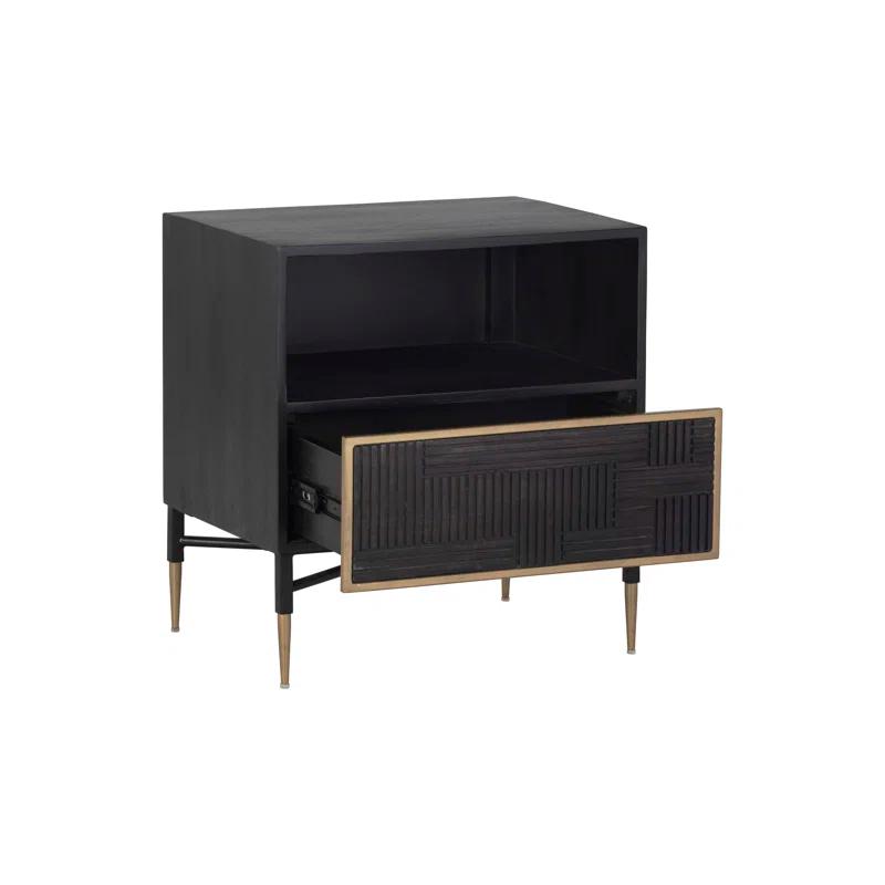 Everly Quinn Sanferd NIGHTSTAND - DARK BROWN