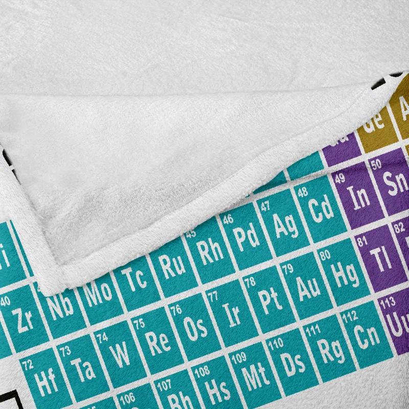 Ambesonne Ambesonne Periodic Table Fleece Throw Blanket Modern Vibrant Multicolor