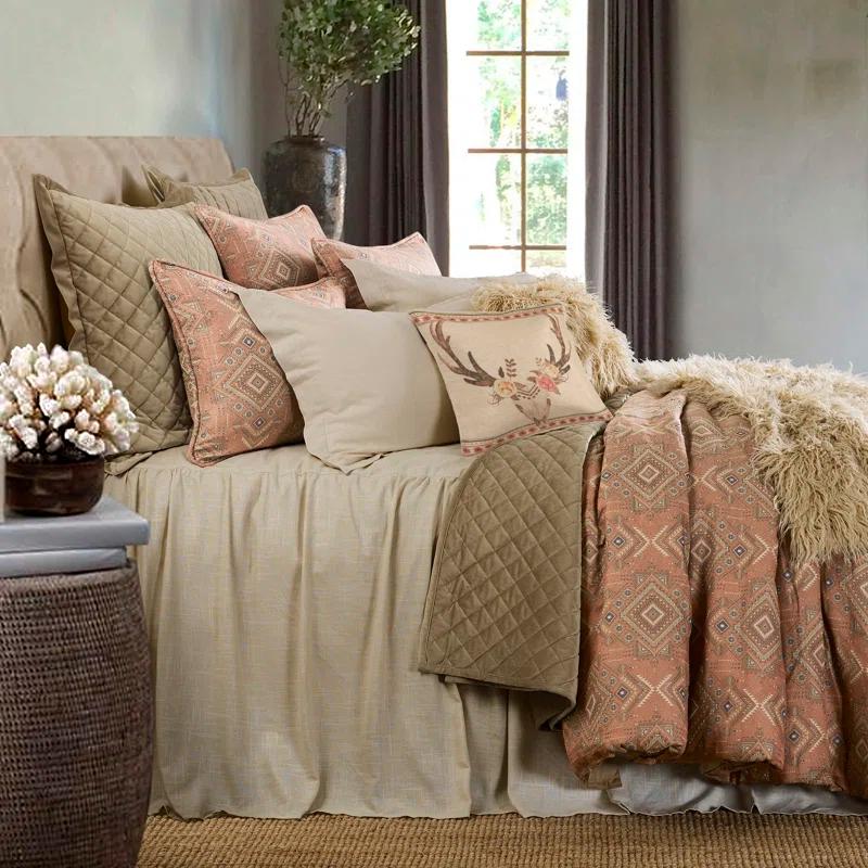 HiEnd Accents Luna Washed Linen Romantic Classic Chic Casual Modern Rustic Farmhouse Bedspread Set