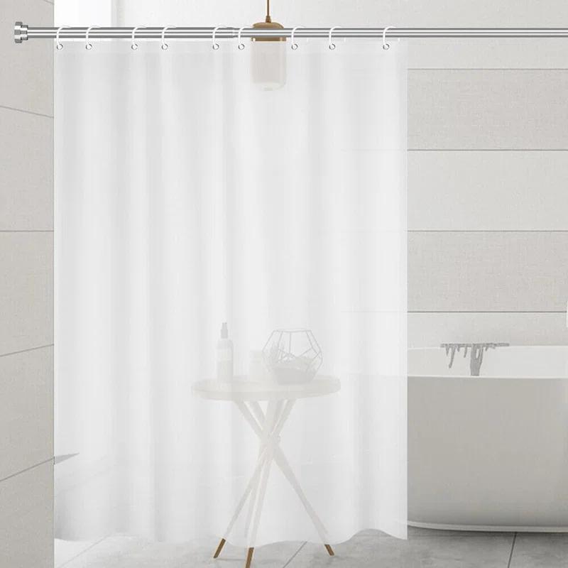 JDLiving Maxda Premium 43"- 72" Adjustable Rustproof Straight Tension Shower Curtain Rod- No Drill