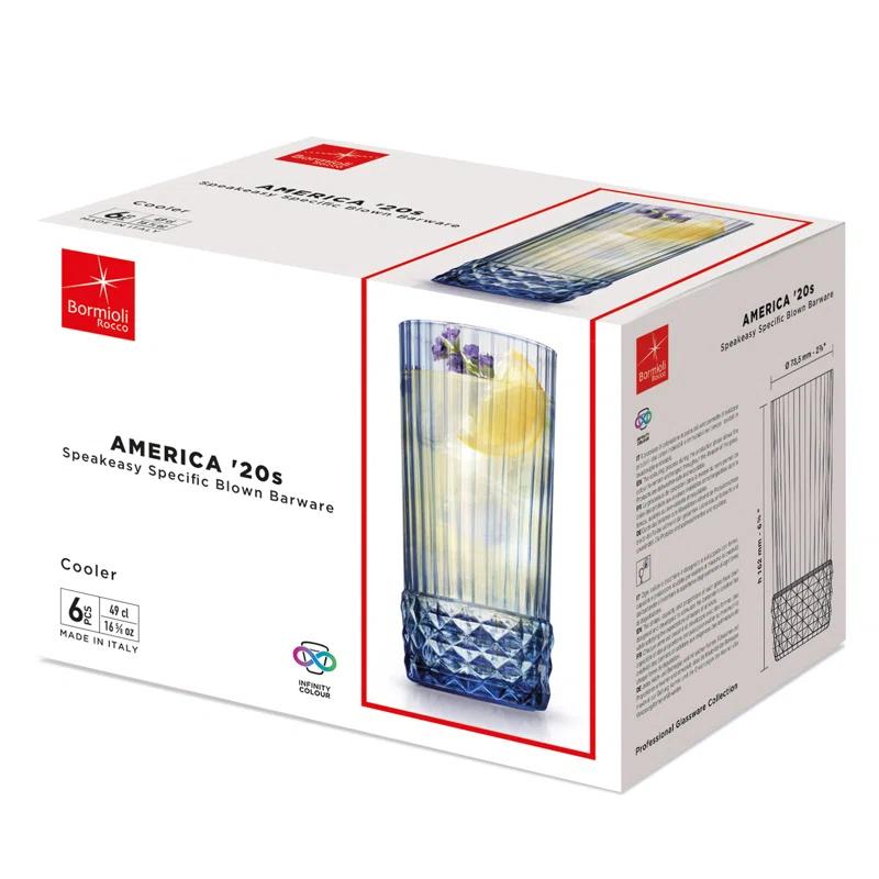 Bormioli Rocco Bormioli Rocco America '20s 6 - Piece 16.25oz. Glass Highball Glass Set (Set of 6)