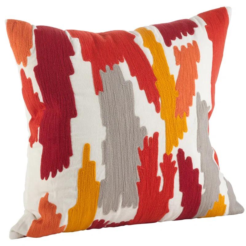 Pennello Embroidered Down Reversible Throw Pillow