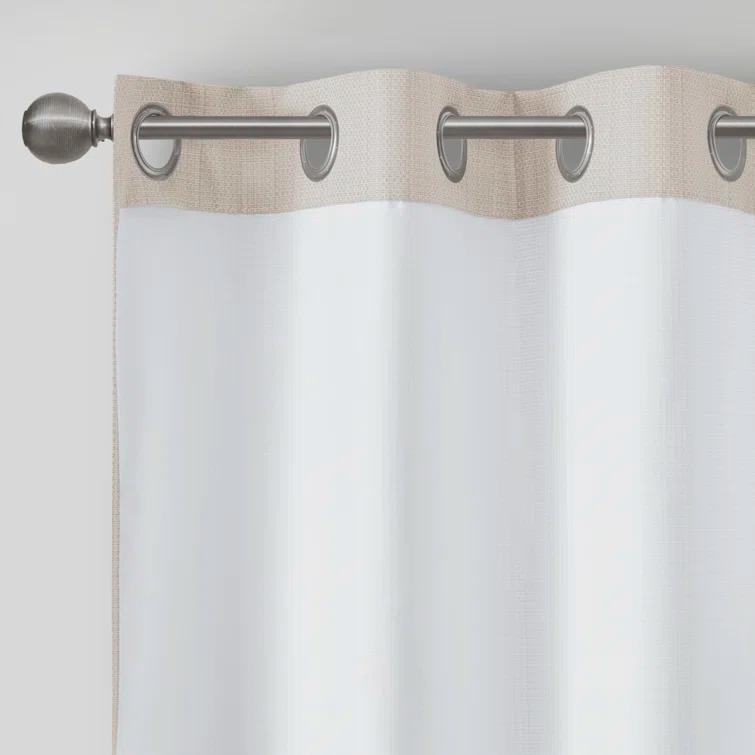 Madison Park Galen Basketweave Room Darkening Curtain Panel Pair (Set of 2)